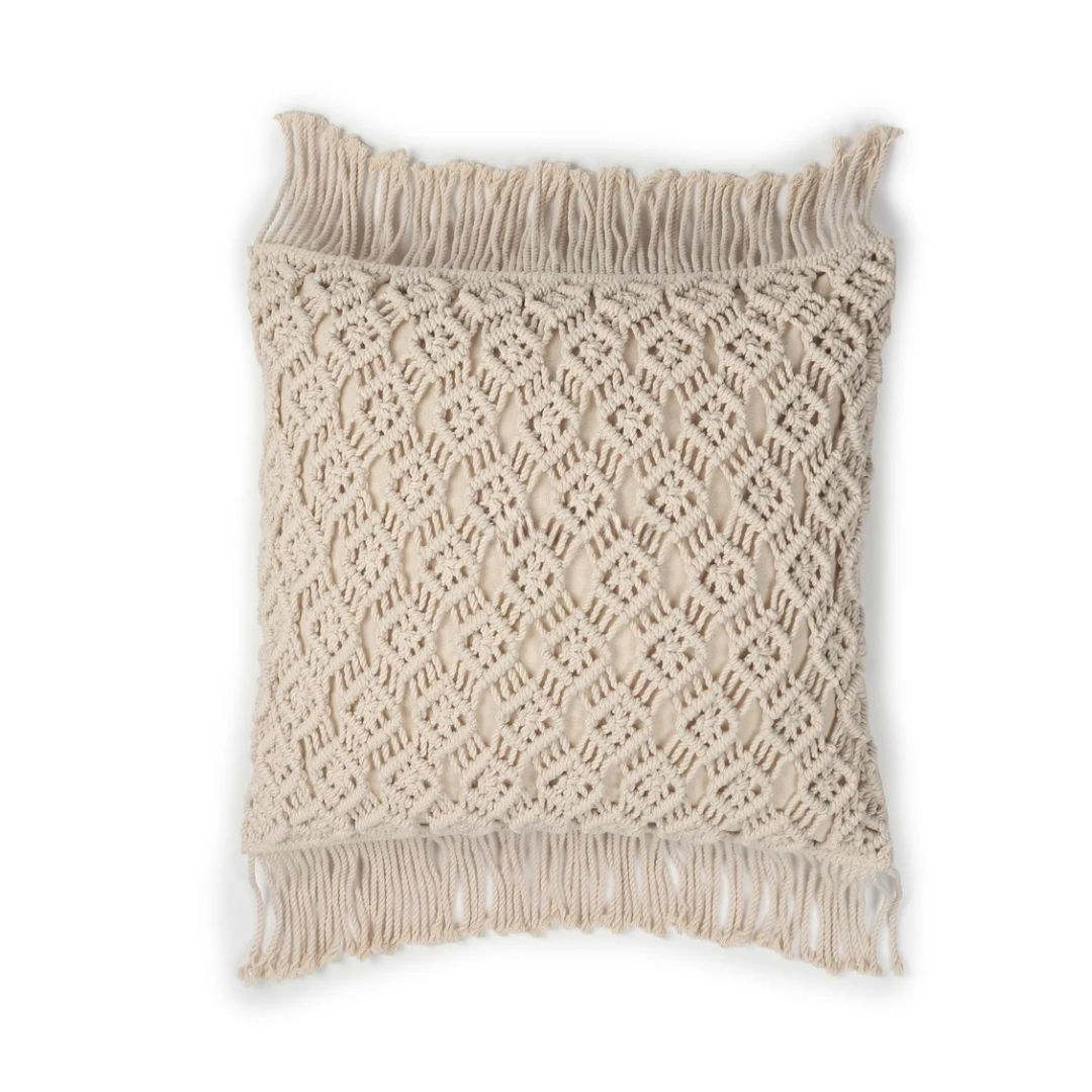 Coastal Macrame Cushion Sleeve